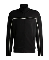 Boss by Hugo Men's Tape Insert Zip-Up Sweatshirt