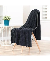 Chanasya Premium Knit Chenille Throw Blanket - Soft, Plush Decorative 50" x 65” Blush