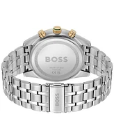 Hugo Boss Men's Sky Traveler Quartz Fashion Chrono Stainless Steel Watch 44mm - Silver