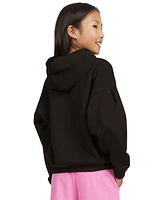 Champion Big Girls Logo Embroidered Tie-Hem Hoodie