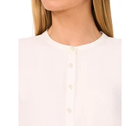 CeCe Women's Faux-Pearl-Button Blouse