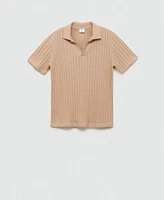 Mango Men's Ribbed Cotton Polo Shirt