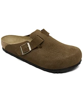 Birkenstock Men's Boston Corduroy Suede Embossed Clogs from Finish Line