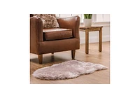 Chanasya Premium Super Soft Faux LongFur Suede Sheepskin for Sofa Couch Stool Vanity Chair Cover Luxurious Fluffy Rug Dusty Pink Solid Shaggy Area