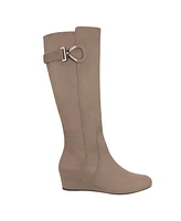 Impo Women's Georgia Memory Foam Stretch Wedge Boots