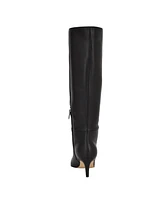 Calvin Klein Women's Garray Pointy Toe Stiletto Heel Knee High Dress Boots