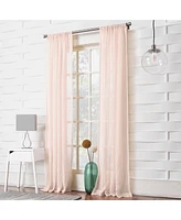 Silvia 50" x 95" Crushed Semi-Sheer Curtain Panel