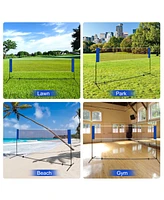 Sugift 14 x 5 Feet Portable Beach Training Badminton Net with Carrying Bag