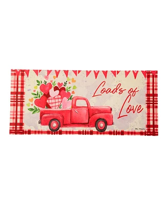 Evergreen Loads of Love Sassafras Indoor Outdoor Switch Doormat 1'10"x10" Multicolored