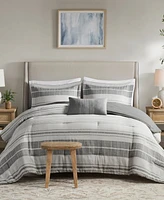 Madison Park Rhodes Stripe 4-Pc. Comforter Set, Full/Queen