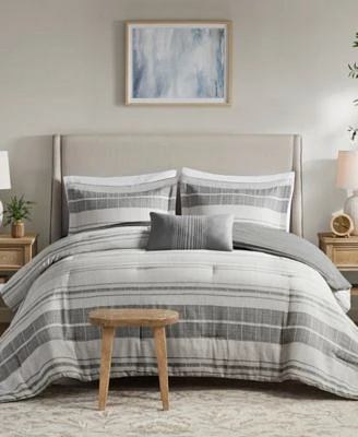 Madison Park Rhodes Stripe Comforter Sets