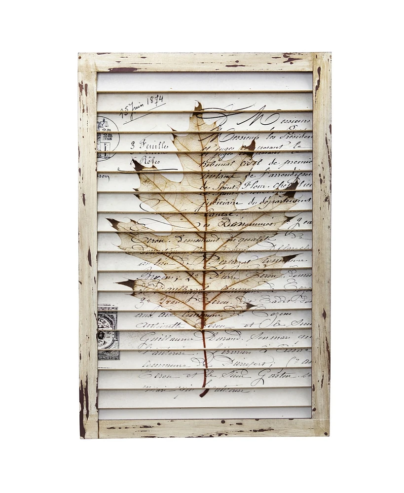 Slickblue Maple Leaf Window Shutter Wall Decor