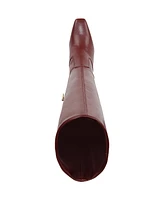Franco Sarto Women's Bowman Wide Calf Square Toe Knee High Dress Boots
