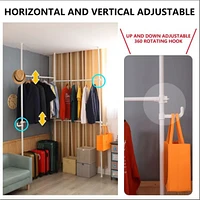 Simplie Fun Double Garment Rack: Adjustable, Heavy Duty Clothes Hanging System