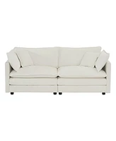 Streamdale Furniture 3-Piece Modern Sectional Sofa Set (White Chenille)