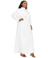 L I V D Plus Size Laufey Pleated Bodice Maxi Dress