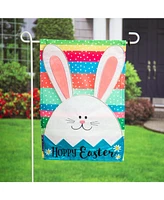 Evergreen Easter Egg Bunny Applique Garden Flag