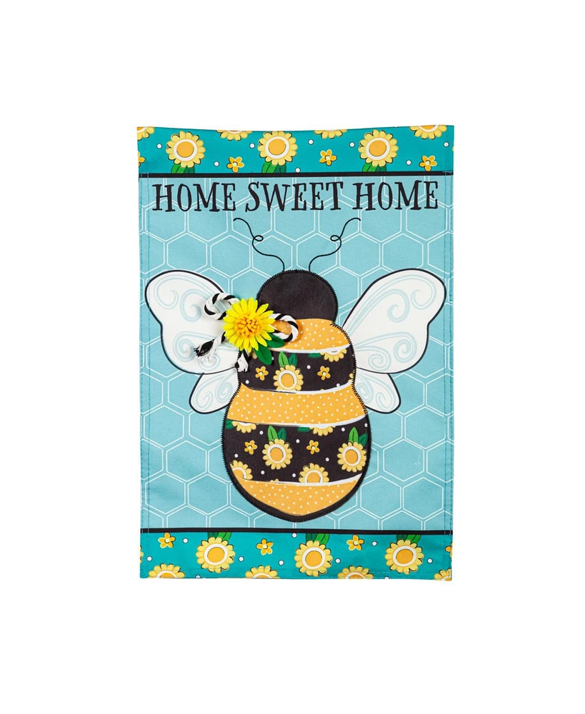 Evergreen Home Sweet Home Bee Linen Garden Flag