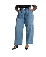 Eloquii Plus Slouchy Jean With Waistband Detail