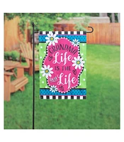 Evergreen Garden Flag Grandma Life Applique Double Sided Indoor Outdoor Decor 18" x 12.5"