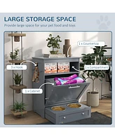 Streamdale Furniture Pet Feeder Station with Storage