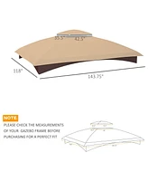 10' x 12' Gazebo Canopy Cover, Beige