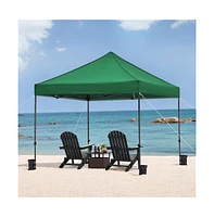 Yaheetech 10x10 Ft Pop Up Canopy Tent, Dark Green