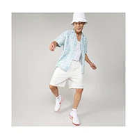 Men's Icy Blue Geometric Overlap Shirt