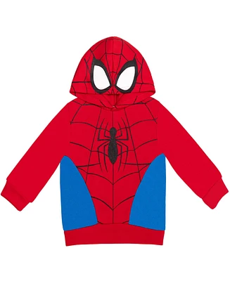 Marvel Boys Avengers Spiderman Fleece Cosplay Pullover Hoodie to