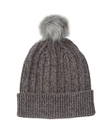 Isotoner Women's Classic Chenille Beanie with Cuff Pom