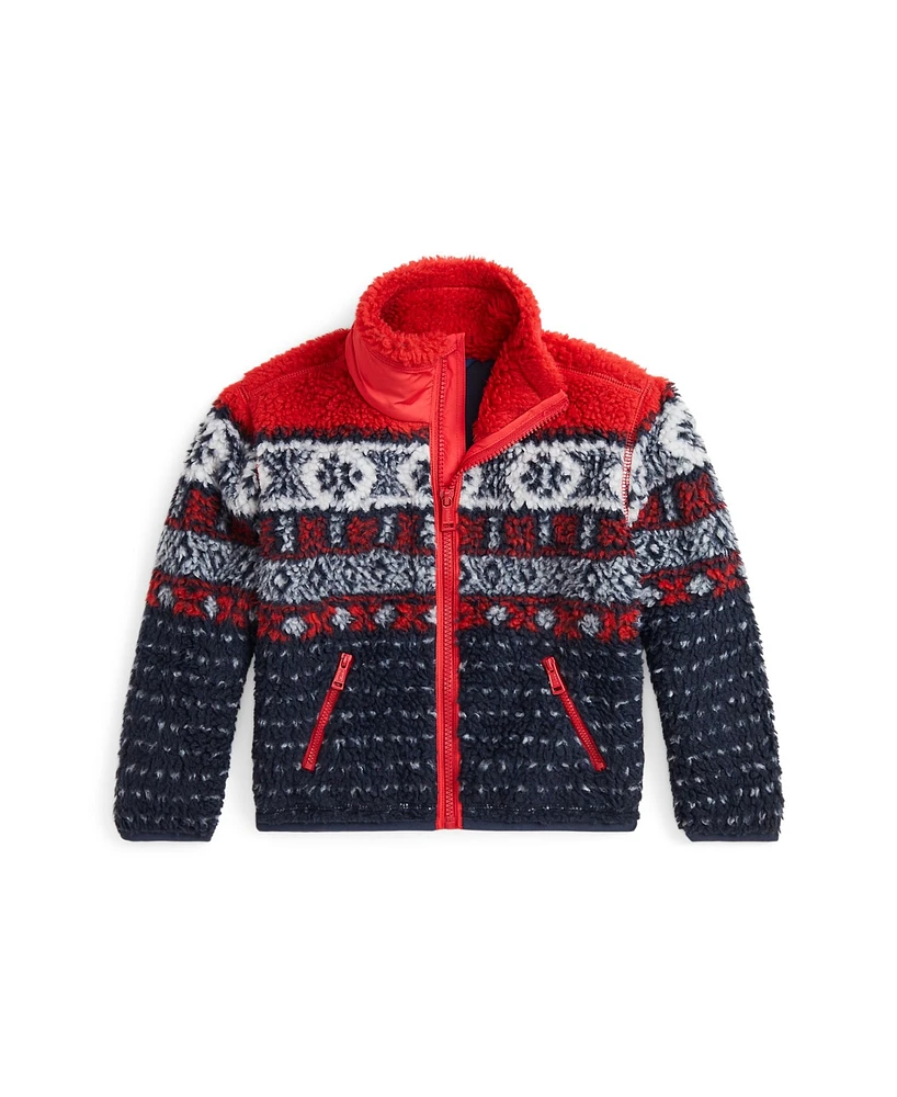 Polo Ralph Lauren Toddler and Little Girls Fair Isle Teddy Fleece Sweatshirt