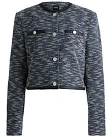 Boss by Hugo Women's Cropped Tweed Jacket