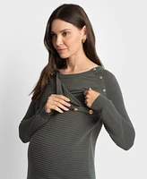 Seraphine Women's Ripple Stitch Nursing Sweater