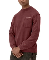 Champion Men's Washed Pocket Crewneck Sweatshirt