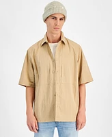 Mode of One Men's Relaxed-Fit Cotton-Blend Shirt, Created for Macy's