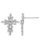 Macy's Cubic Zirconia Cross Stud Earrings