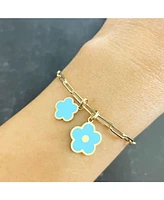 The Lovery Turquoise Cherry Blossom Charm 14K Gold