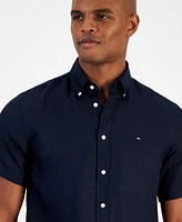 Tommy Hilfiger Men's Short Sleeve Button-Down Linen Shirt