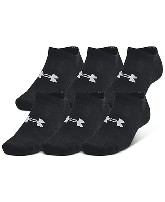 Under Armour Men's Training Cotton 6-Pk. Moisture-Wicking No-Show Socks