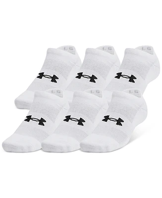 Under Armour Men's Training Cotton 6-Pk. Moisture-Wicking No-Show Socks