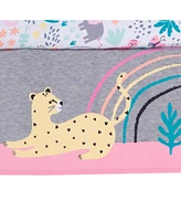 Bedtime Originals Rainbow Jungle Elephant/Leopard 3-Piece Baby Crib Bedding Set