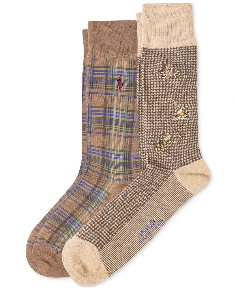 Polo Ralph Lauren Men's 2-Pk. Embroidered Duck Slack Socks