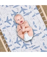 Bedtime Originals Little Aviator 3-Piece Airplane Nursery Baby Crib Bedding Set