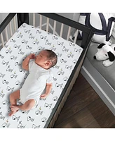 Lambs & Ivy Classic Snoopy White/Black/Gray 3-Piece Baby Crib Bedding Set
