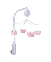 Lambs & Ivy Disney Princesses Pink Crown Musical Baby Crib Mobile Soother Toy