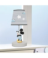 Lambs & Ivy Disney Baby Moonlight Mickey Mouse Lamp with Shade & Bulb - Gray