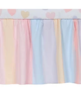 Bedtime Originals Rainbow Hearts Pink/Purple 3-Piece Baby Crib Bedding Set