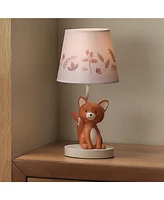 Lambs & Ivy Treetop Fox Custom Hand-Painted Nursery/Child Lamp with Shade & Bulb