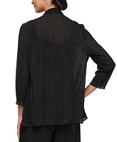 Alex Evenings Women's Sparkle Chiffon Jacket & Top Set