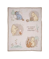 Lambs & Ivy Disney Baby Pooh Bear & Pals Cotton 3Piece Nursery Crib Bedding Set